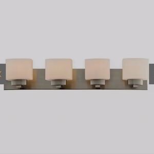 4-Light Vanity Fixture Satin Nickel by Dove Creek